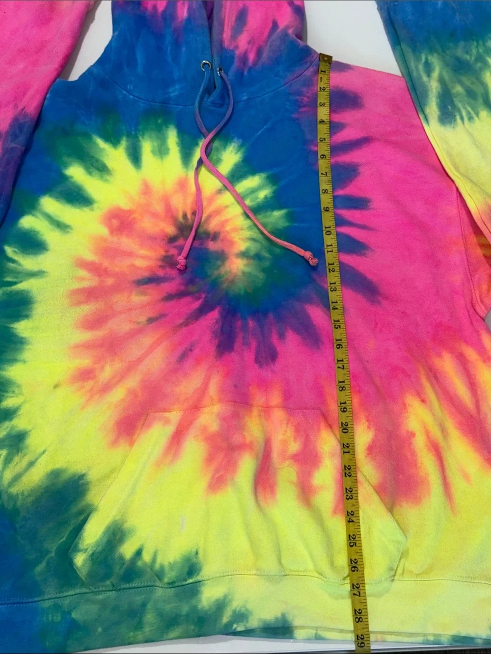 Dreamsicle Girls Neon Tie Dye Pullover Hoodie Sweatshirt With Pocket Size XL